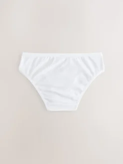 Blanc - Lot de 5 slips de bikini (5-16 ans)