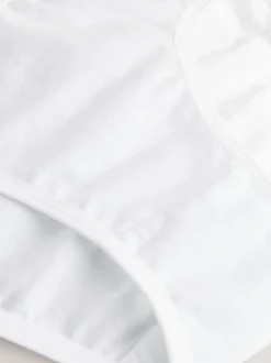 Blanc - Lot de 5 slips de bikini (5-16 ans)