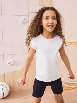 Blanc - Lot de 2 t-shirts à manches bouffantes (3-16ans)