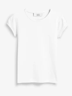 Blanc - Lot de 2 t-shirts à manches bouffantes (3-16ans)