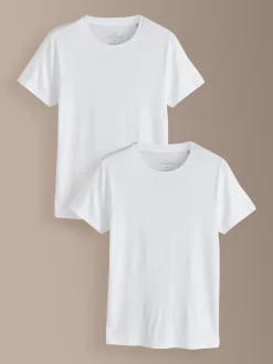 Blanc - Lot de 2 t-shirts Signature TENCEL™ Lyocell