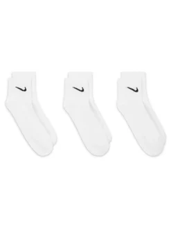 Blanc - Lot de chaussettes de cheville Nike Lightweight Everyday 3