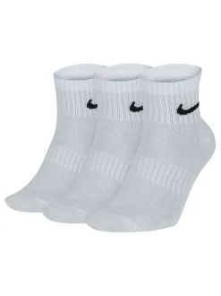 Blanc - Lot de chaussettes de cheville Nike Lightweight Everyday 3
