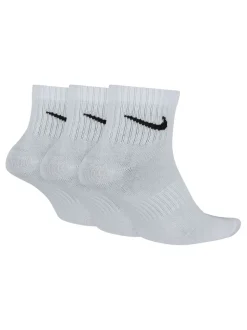 Blanc - Lot de chaussettes de cheville Nike Lightweight Everyday 3