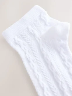 Blanc - Lot de chaussettes de sport en câble 4