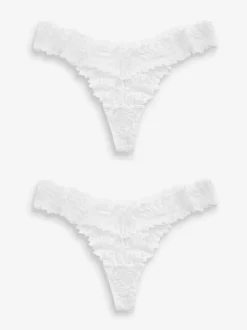 Blanc - Lot de culottes en dentelle Ultimate Comfort 2