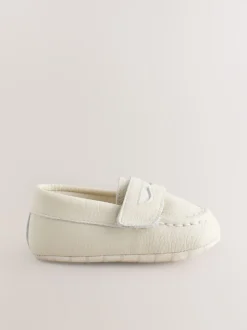 Blanc - Mocassins bébé (0-2mois)