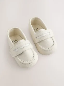 Blanc - Mocassins bébé (0-2mois)