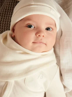 Blanc - MORI Chapeau bébé super doux