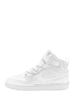 Blanc - Nike Junior Court Borough Mid Trainers