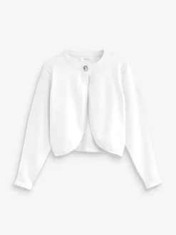 Blanc - Occasion Boléro Cardigan (3mths-16yrs)