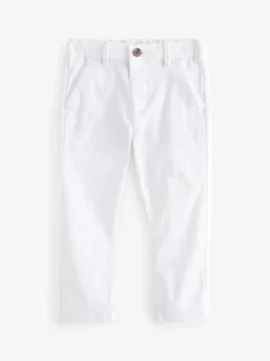 Blanc - Pantalon chino extensible (3mois-7ans)