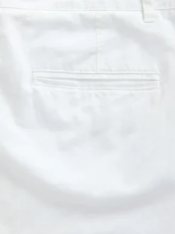 Blanc - Pantalon en mélange de lin