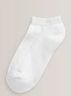 Blanc - Paquet de 5 chaussettes d'entraînement à semelle coussinée en coton riche