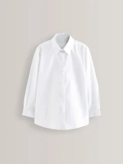 Blanc - Paquet de 2 chemises d'école à manches longues (3-18ans)