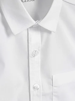 Blanc - Paquet de 2 chemises d'école à manches longues (3-17ans)