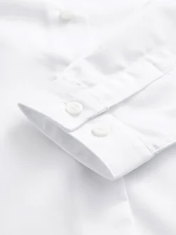 Blanc - Paquet de 5 chemises d'école à manches longues (3-18ans)