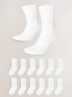 Blanc - Paquet de chaussettes de sport essentielles 12