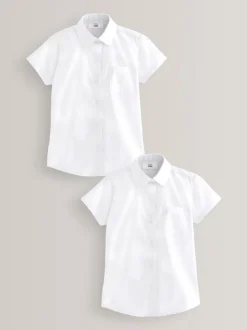 Blanc - 2{Paquet de chemises scolaires Manches courtes (3-18ans)
