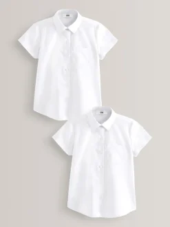 Blanc - 2{Paquet de chemises scolaires Manches courtes (3-18ans)