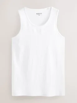 Blanc - Paquet de gilets à côtes 5