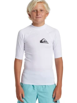 Blanc - Quiksilver Jeunes Manches courtes UPF50 Gilet anti-éclaboussures