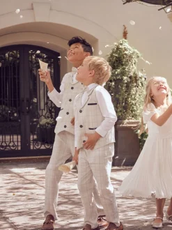 Blanc - Robe Angel & Rocket plissée à nœud ballerine