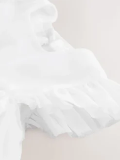 Blanc - Robe Bébé en maille (0mths-2yrs)