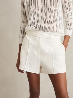 Blanc - Short Reiss Fawn Lin Whipstitch Short