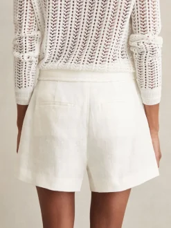 Blanc - Short Reiss Fawn Lin Whipstitch Short