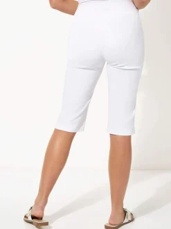 Blanc - Short Roman stretch longueur genoux