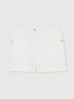 Blanc - Shorts en lin Reiss Ashby