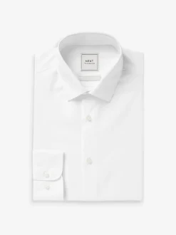 Blanc - Skinny Fit (Skinny Fit) - Chemises intelligentes faciles d’entretien à poignets simples