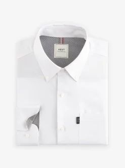 Blanc - Slim Fit (Slim Fit) - Chemises Oxford boutonnées Easy Iron