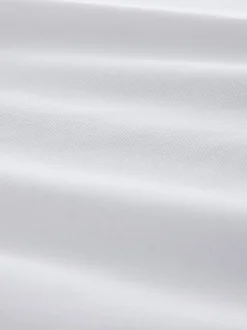 Blanc - Slim Fit (Slim Fit) - Polo à manches longues en piqué