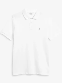 Blanc - Slim Fit (Slim Fit) - Polo Manches courtes Pique