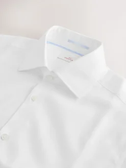 Blanc - Slim Fit (Slim Fit) - Chemise Signature texturée élégante