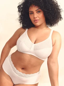 Blanc - Soutien-gorge confort ultime en coton sans armatures OH Total Support