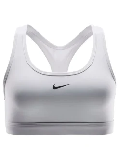 Blanc - Soutien-gorge de sport Nike Swoosh léger