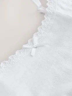 Blanc - Strappy Raccourci Hauts 3 Lot (5-16ans)