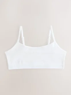 Blanc - Strappy Raccourci Hauts 3 Lot (5-16ans)