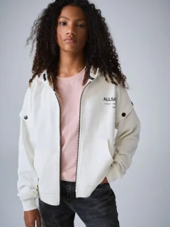 Blanc - Sweat à capuche smALLSAINTS Amphia Underground zippé