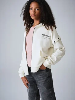 Blanc - Sweat à capuche smALLSAINTS Amphia Underground zippé