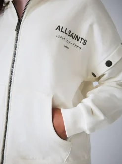 Blanc - Sweat à capuche smALLSAINTS Amphia Underground zippé