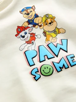 Blanc - Sweat-shirt Paw Patrol à col rond (9mois -8ans)