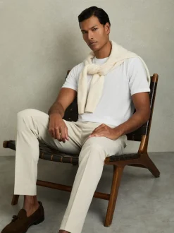 Blanc - T-shirt à col ras du cou en coton Reiss Bless