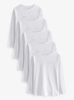 Blanc - T-shirt à manches longues (3-16ans)