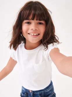 Blanc - T-shirt à pochettes Daisy (1.5-16ans)