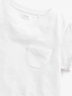 Blanc - T-shirt à pochettes Daisy (1.5-16ans)