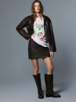 Blanc - T-shirt Fleetwood Mac à manches courtes et col rond graphique